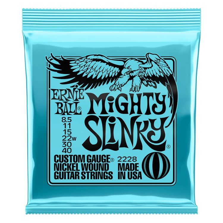 ERNIE BALL P02228 - Mighty Slinky Nickel Wound 8.5-40 Elektro Gitar Teli