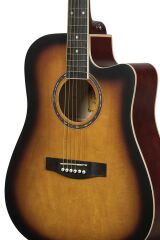 Zoppran ACZP100SB Sunburst Akustik Gitar