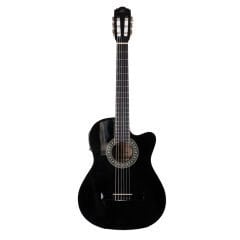 Barcelona LC 3900 CEQ BK Elektro Klasik Gitar