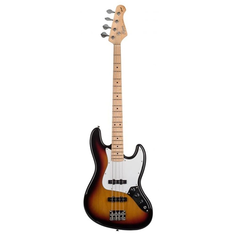 KOZMOS KJB-ALDJJ-GMN-3TS Jazz Bass Akçaağaç Klavye Sunburst Bas Gitar