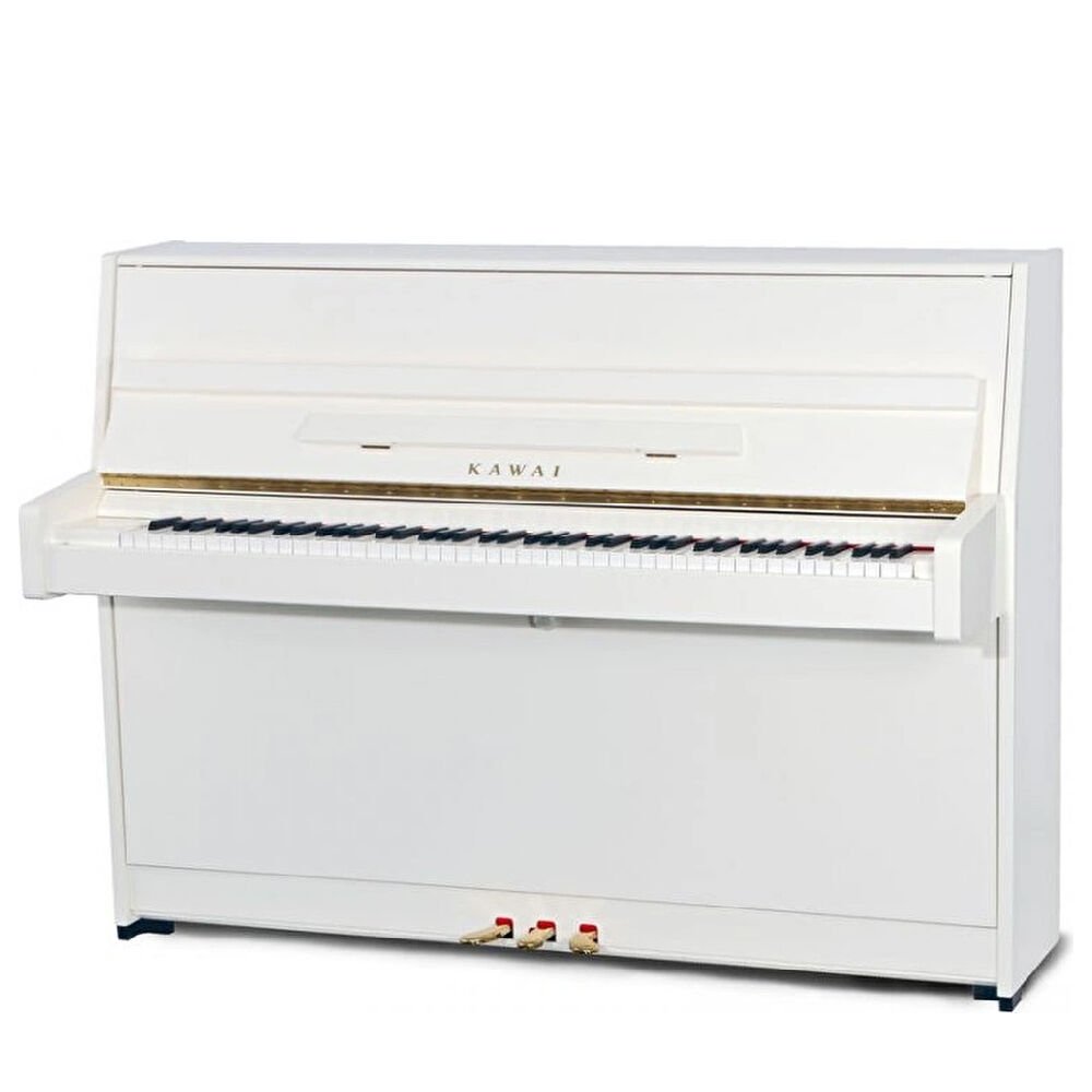 KAWAI K-15E WH/P Parlak Beyaz 110 CM Duvar Piyanosu