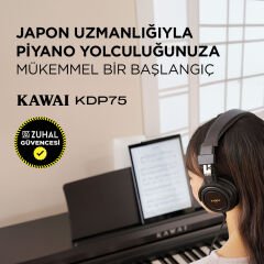 KAWAI KDP75B Siyah Dijital Piyano (Tabure & Kulaklık Hediyeli)
