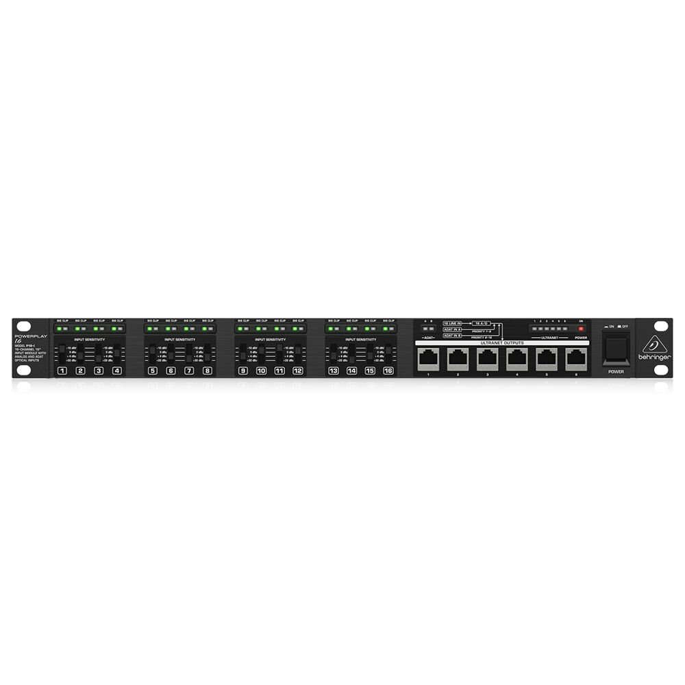 BEHRINGER POWERPLAY P16-I - Analog ve ADAT Optik Girişli 16-Kanal 19'' Modül