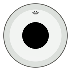REMO P3-1324-10- Powerstroke® P3 Şeffaf Top Black Dot™ 24'' Bas Davul Derisi
