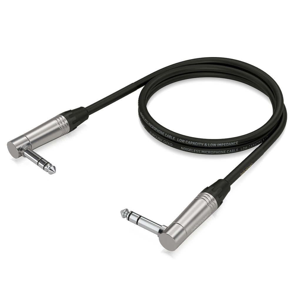 BEHRINGER Gold Performance 0,90 m (3 ft) Enstrüman Patch Kablosu, 1/4'' TRS Sağ Açılı Konnektörlü