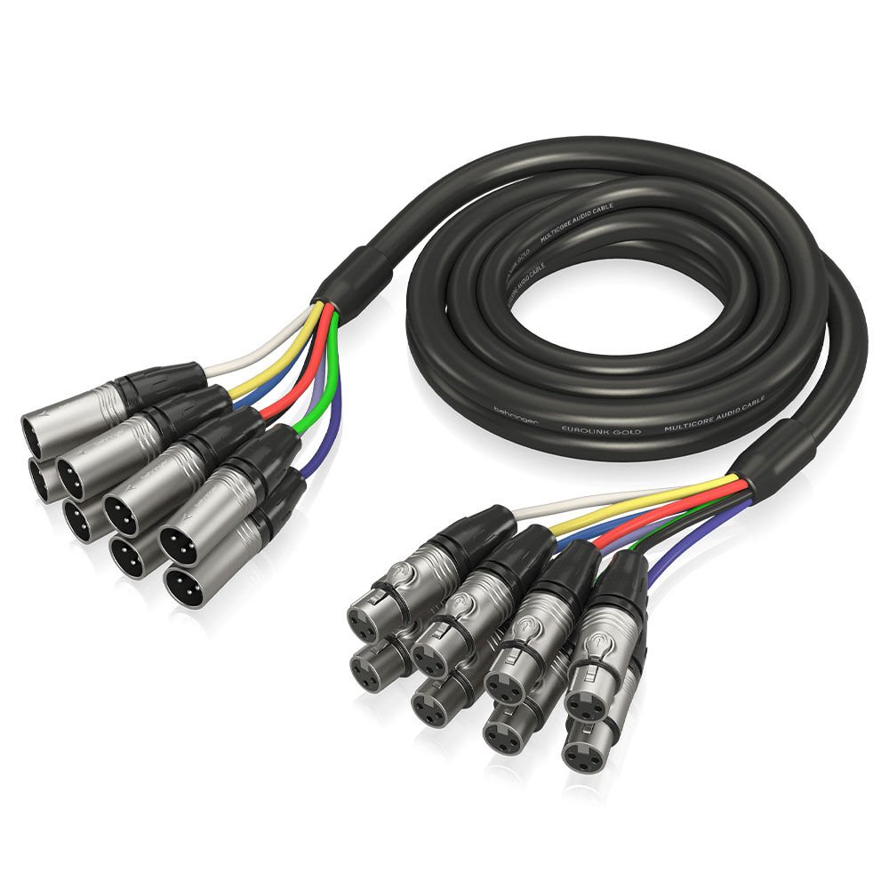 BEHRINGER Gold Performance 3 m (10 ft) XLR Konnektörlü 8 Yönlü Çok Çekirdekli Kablo