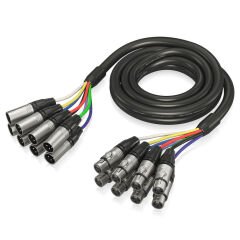 BEHRINGER Gold Performance 3 m (10 ft) XLR Konnektörlü 8 Yönlü Çok Çekirdekli Kablo