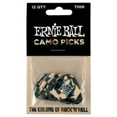 ERNIE BALL P09221 Kamuflaj Desenli Thin Pena (12 Adet)