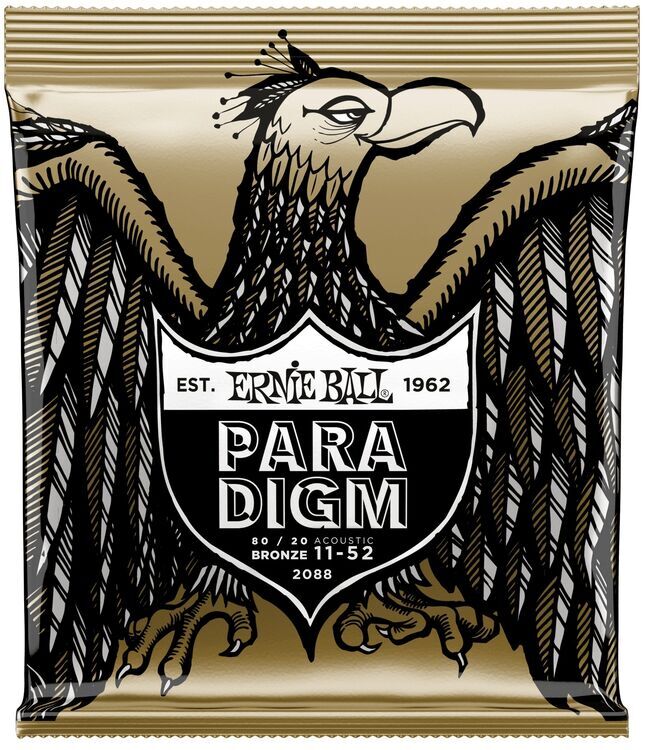 ERNIE BALL P02088 Paradigm Medium Light 80/20 Bronz 11-52 Akustik Gitar Tel Seti