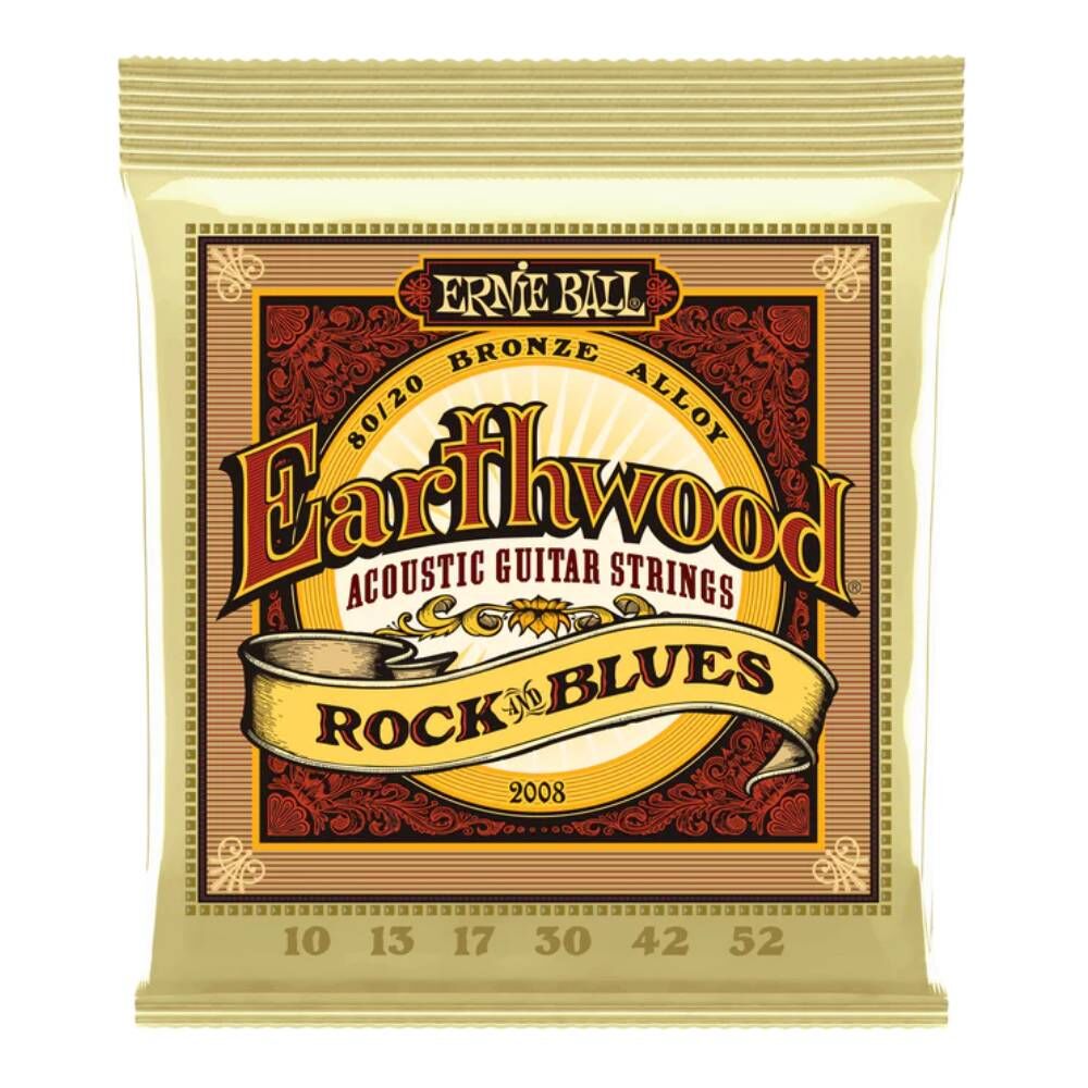Ernie Ball P02008 Rock Blues 10-52 Akustik Gitar Teli